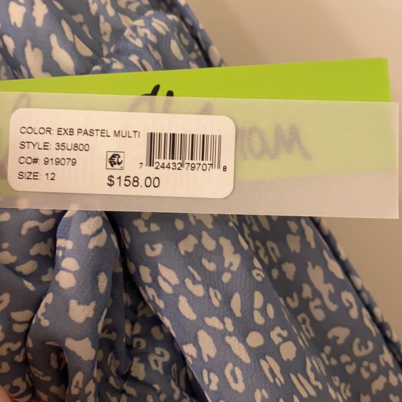 Sam Edelman Tiered Multicolor Halter midi dress NWT - Picture 5 of 7